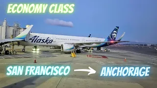 Alaska Airlines Trip Report | San Francisco (SFO) to Anchorage (ANC) | Night Flight