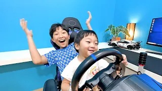 [30 minutes] Funny Kids Story with Toys: Yejoon and Yesung playing with Lego blocks in their toy gam