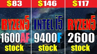 RYZEN5 1600AF vs INTEL i5 9400F vs RYZEN5 2600 | 7 PC GAMEPLAY TEST | 1080P | 1440P |