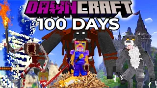 I Survived 100 Days In DAWNCRAFT in Minecraft….And Here's What Happened...