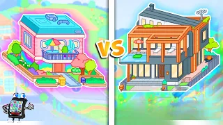 LUXURY VILLA vs NEON HOUSE! We furnish houses in Toca Boca! [Toca Life World]