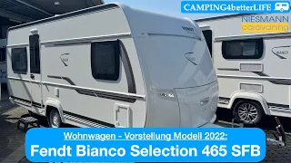 Camping Vorstellung Wohnwagen: Fendt Bianco Selection 465 SFB - sehr schöner, kompakter Wohnwagen