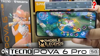 Mobile Legends: Bang Bang GAME TEST on TECNO POVA 6 Pro 5G | MAX SETTINGS! 😱️‍🔥 BEST PHONE FOR ML?