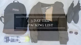 What I Packed for a 3 Day Trip