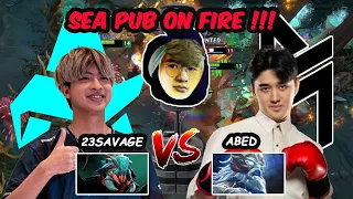 23savage vs Abed NothingToSay: 13K MMR SERVER SEA ON FIRE Dota2 New Patch 7.36