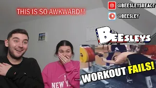 British Couple Reacts to STUPID PEOPLE IN GYM FAIL COMPILATION || 43 Funniest Workout Fails Ever