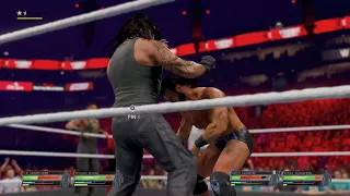 WWE 2K22 Undertaker & Roman Reigns vs Shane McMahon & Drew McIntyre No DQ tag Extreme Rules 2019