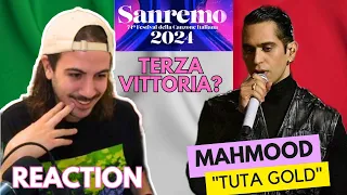 🇮🇹 Mahmood - Tuta Gold Reaction SANREMO 2024 (SUBTITLED) Italia Sanremo 2024 Prima Serata