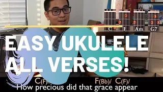 Amazing Grace Easy Ukulele Tutorial All Verses