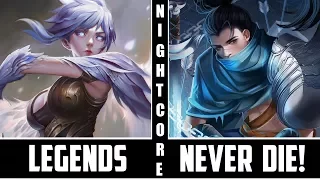 ♪ Nightcore - Legends Never Die (Switching Vocals)