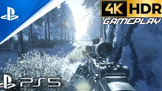 Call of Duty Modern warfare 2 remastered Winter Sniper Mission PS5 4K HDR 60fps