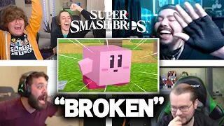 All Reactions to BROKEN Steve & Alex Moveset + Kirby Transformation - Super Smash Bros. Ultimate