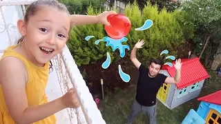 Öykü and Dad Play the Garden, Kids Family fun - Oyuncak Avı