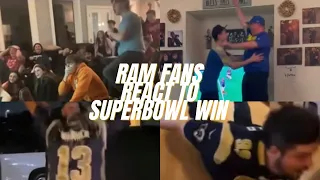 Ram Fans React To Superbowl Win | Best Fan Reactions of Rams Vs Bengals Superbowl Game