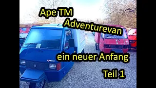 Ape TM Adventurevan | ein neuer Anfang | Schalldämmung und Scheibenwaschanlage | Teil 1