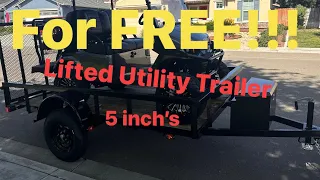 How to lift a single axle utility trailer for free! Perfect for sideXsides quads  and off roading!