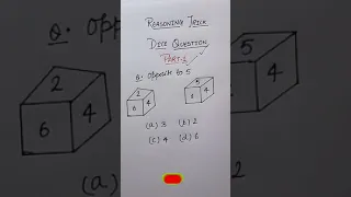Dice Tricks | Reasoning Dice Tricks| Reasoning Trick for SSC CGL, GROUPD, RRB NTPC #shorts #trending
