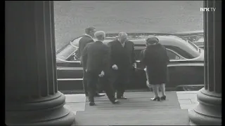 King Olav V of Norway arriving at the Nobel Peace Prize ceremony in Oslo 1970