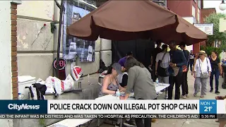 Police continue crackdown on illegal pot shop chain