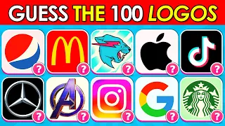 Guess the Logo in 3 Seconds 🤔⏱️ | 100 Famous Logos | Logo Quiz