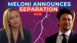 LIVE, Italian PM Giorgia Meloni Announces Separation From Partner After His Sexist Comments