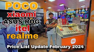 POCO, XIAOMI, ASUS, ITEL, INFINIX, REALME, Miboys Hub Price List Update February 2024