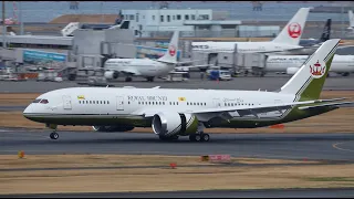 Brunei - Government Boeing 787-8 V8-OAS Landing at Tokyo Haneda 34L | ブルネイ政府専用機 | 羽田空港 | HND/RJTT