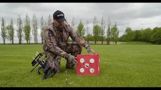 Pat Reeve shoots his High Roller archery target