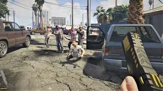 GTA 5 - Martin Madrazos Gang VS The  Ballas At Grove Street (GTA 5 Funny Moments)