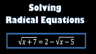 Solving Radical Equations - Extraneous Roots