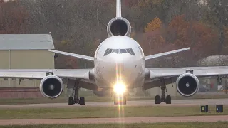 WGA MD11 + USAF U2 DEPARTURES AT RAF FAIRFORD - 22/11/23 4K