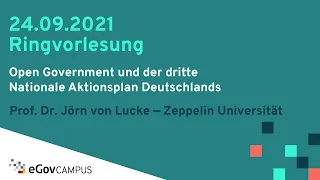 eGov-Campus – Ringvorlesung: Open Government und der dritte Nationale Aktionsplan Deutschlands