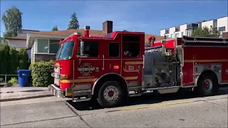 Seattle Fire E35, E24 and M10 responding (inside the chase)
