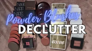 MAKEUP DECLUTTER 2024!  Episode 10: Powder Blushes  Cutting It By Half!