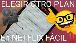 💰👉💲 Cómo PUEDO CAMBIAR mi PLAN de NETFLIX 📹🤔 FÁCIL y RÁPIDO