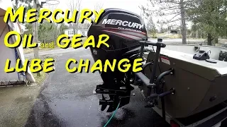 Mercury  75 90 115 HP FourStroke Outboard Oil & Gear Lube Change