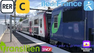 [RER C] Départ d’un UM Z20500 Carmillon / Transillien et un passage d’un UM Z20900 IDFM