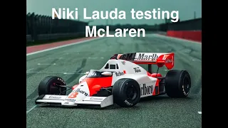 F1 Classic | Niki Lauda testing Mclaren with Porsche turbo engine