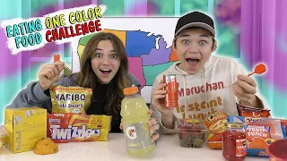 EATING ONE COLOR FOOD CHALLENGE | We Are The Davises