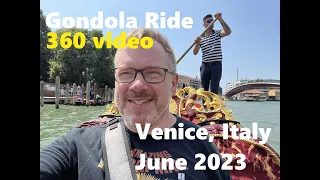 Gondola ride in Venice, Italy. 360 immersive video