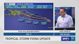 Friday 4 PM Tropical Storm Fiona Update