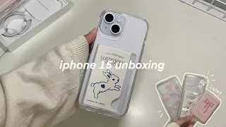 ☁️ iPhone 15 (blue) unboxing & accessories !