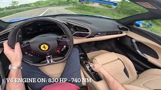 Ferrari 296 GTS POV 4k | External, internal, sound, acceleration