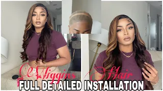 FULL DETAILED INSTALLATION | BALD CAP METHOD AND BOUNCY CURLS ft Wiggins Hair | Assalaxx