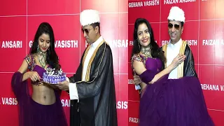 Gehana Vasisth Lifted By Husband Faizan Ansari To Cut Her Birthday Cake  | MS Shorts #Shorts