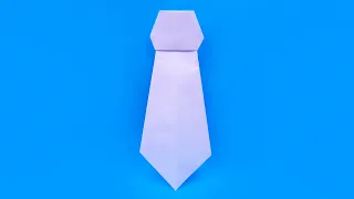 How to make a tie from A4 paper. Simple origami - no glue and no scissors