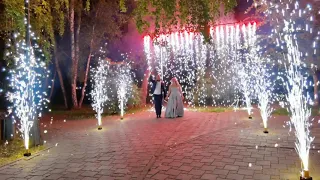 Свадебный огнепад и сценические фонтаны