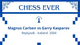 Magnus Carlsen vs Garry Kasparov.  Reykjavik - Iceland 2004 .