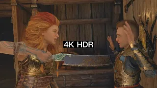 Atreus meets Thrud 4K HDR - God of War Ragnarök PS5