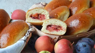 СДОБНОЕ ТЕСТО ГОТОВЛЮ ТОЛЬКО ТАК !!!Пирожки с яблоками и сливами | Sweet pies with apples and plums